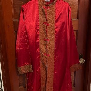 Red Wonens Asian Style Pajama